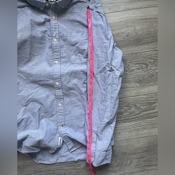 Roots Blue Long Sleeve Button Down 100% Cotton Men’s Shirt Size XXL Casual - Picture 10 of 10